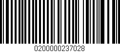 Código de barras (EAN, GTIN, SKU, ISBN): '0200000237028'