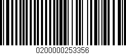 Código de barras (EAN, GTIN, SKU, ISBN): '0200000253356'