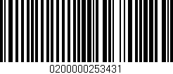 Código de barras (EAN, GTIN, SKU, ISBN): '0200000253431'