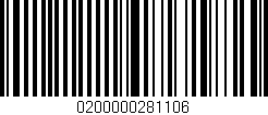 Código de barras (EAN, GTIN, SKU, ISBN): '0200000281106'