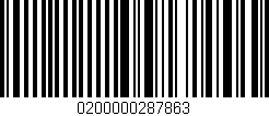 Código de barras (EAN, GTIN, SKU, ISBN): '0200000287863'
