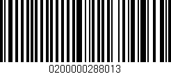 Código de barras (EAN, GTIN, SKU, ISBN): '0200000288013'