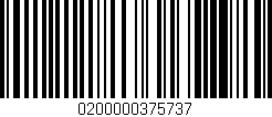 Código de barras (EAN, GTIN, SKU, ISBN): '0200000375737'