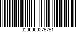 Código de barras (EAN, GTIN, SKU, ISBN): '0200000375751'