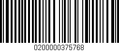 Código de barras (EAN, GTIN, SKU, ISBN): '0200000375768'