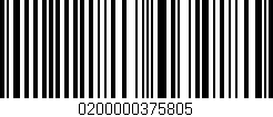 Código de barras (EAN, GTIN, SKU, ISBN): '0200000375805'