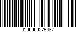 Código de barras (EAN, GTIN, SKU, ISBN): '0200000375867'