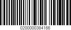 Código de barras (EAN, GTIN, SKU, ISBN): '0200000384166'