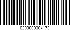 Código de barras (EAN, GTIN, SKU, ISBN): '0200000384173'