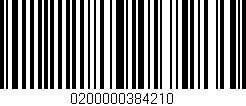 Código de barras (EAN, GTIN, SKU, ISBN): '0200000384210'