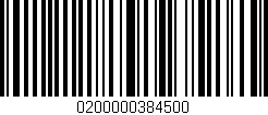 Código de barras (EAN, GTIN, SKU, ISBN): '0200000384500'