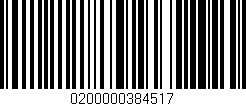 Código de barras (EAN, GTIN, SKU, ISBN): '0200000384517'