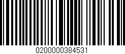 Código de barras (EAN, GTIN, SKU, ISBN): '0200000384531'
