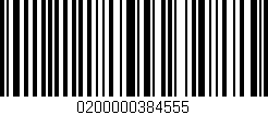 Código de barras (EAN, GTIN, SKU, ISBN): '0200000384555'