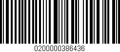 Código de barras (EAN, GTIN, SKU, ISBN): '0200000386436'
