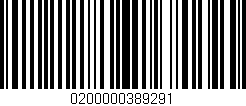 Código de barras (EAN, GTIN, SKU, ISBN): '0200000389291'