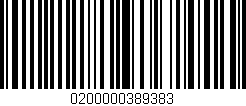 Código de barras (EAN, GTIN, SKU, ISBN): '0200000389383'