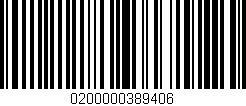 Código de barras (EAN, GTIN, SKU, ISBN): '0200000389406'