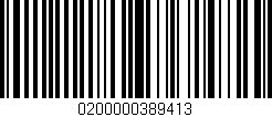 Código de barras (EAN, GTIN, SKU, ISBN): '0200000389413'