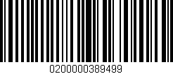 Código de barras (EAN, GTIN, SKU, ISBN): '0200000389499'