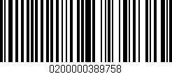 Código de barras (EAN, GTIN, SKU, ISBN): '0200000389758'