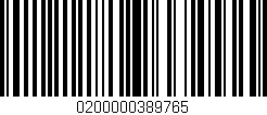 Código de barras (EAN, GTIN, SKU, ISBN): '0200000389765'