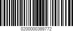 Código de barras (EAN, GTIN, SKU, ISBN): '0200000389772'