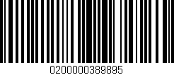 Código de barras (EAN, GTIN, SKU, ISBN): '0200000389895'