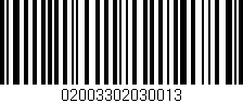 Código de barras (EAN, GTIN, SKU, ISBN): '02003302030013'
