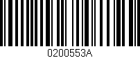 Código de barras (EAN, GTIN, SKU, ISBN): '0200553A'