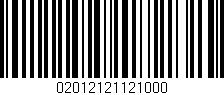 Código de barras (EAN, GTIN, SKU, ISBN): '02012121121000'