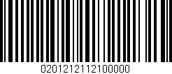 Código de barras (EAN, GTIN, SKU, ISBN): '0201212112100000'