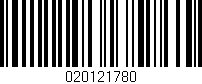 Código de barras (EAN, GTIN, SKU, ISBN): '020121780'