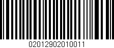 Código de barras (EAN, GTIN, SKU, ISBN): '02012902010011'