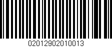 Código de barras (EAN, GTIN, SKU, ISBN): '02012902010013'