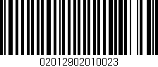 Código de barras (EAN, GTIN, SKU, ISBN): '02012902010023'