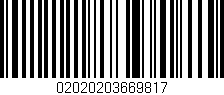 Código de barras (EAN, GTIN, SKU, ISBN): '02020203669817'