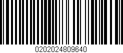 Código de barras (EAN, GTIN, SKU, ISBN): '0202024809640'
