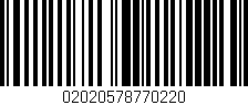 Código de barras (EAN, GTIN, SKU, ISBN): '02020578770220'