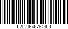 Código de barras (EAN, GTIN, SKU, ISBN): '02020648764803'