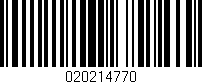 Código de barras (EAN, GTIN, SKU, ISBN): '020214770'