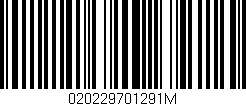 Código de barras (EAN, GTIN, SKU, ISBN): '020229701291M'