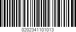Código de barras (EAN, GTIN, SKU, ISBN): '0202341101013'