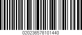 Código de barras (EAN, GTIN, SKU, ISBN): '020236578101440'