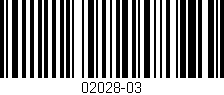 Código de barras (EAN, GTIN, SKU, ISBN): '02028-03'