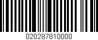 Código de barras (EAN, GTIN, SKU, ISBN): '020287810000'