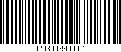 Código de barras (EAN, GTIN, SKU, ISBN): '0203002900601'