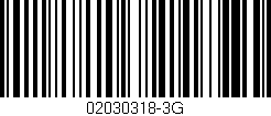 Código de barras (EAN, GTIN, SKU, ISBN): '02030318-3G'