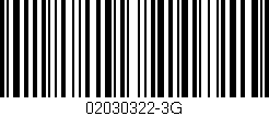 Código de barras (EAN, GTIN, SKU, ISBN): '02030322-3G'