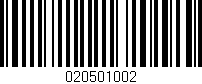 Código de barras (EAN, GTIN, SKU, ISBN): '020501002'